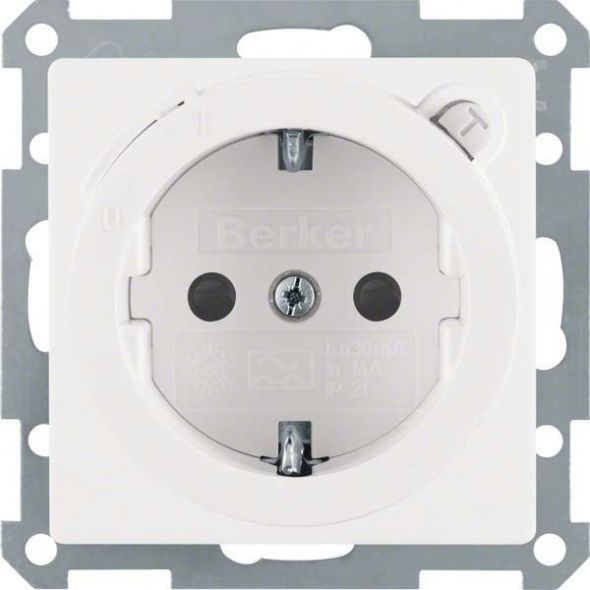 SCHUKO-Steckdose 47086089 polarweiß samt