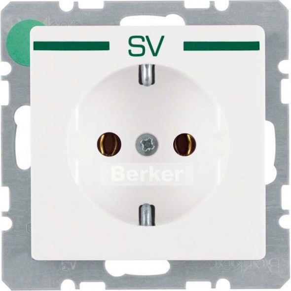 SCHUKO-Steckdose 47436039 polarweiß samt Aufdruck SV SCHUKO-Steckdose 47436039 polarweiß samt Aufdruck SV