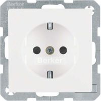 SCHUKO-Steckdose 41236089 polarweiß samt
