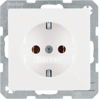 SCHUKO-Steckdose 41436089 polarweiß samt