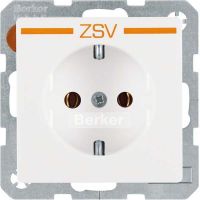 SCHUKO-Steckdose 47436049 polarweiß samt Aufdruck ZSV