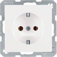 SCHUKO-Steckdose 47436089 polarweiß samt