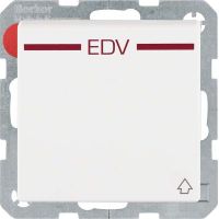 SCHUKO-Steckdose 47516059 polarweiß samt Aufdruck EDV