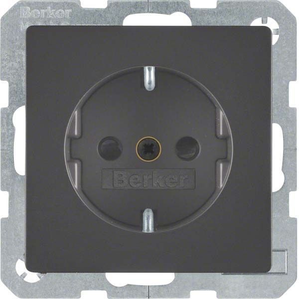 SCHUKO-Steckdose 47236086 anthrazit samt lackiert SCHUKO-Steckdose 47236086 anthrazit samt lackiert
