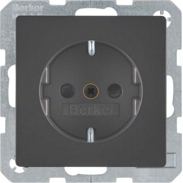 SCHUKO-Steckdose 47236086 anthrazit samt lackiert SCHUKO-Steckdose 47236086 anthrazit samt lackiert