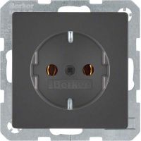 SCHUKO-Steckdose 41436086 anthrazit samt lackiert