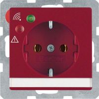SCHUKO-Steckdose 41086062 rot samt