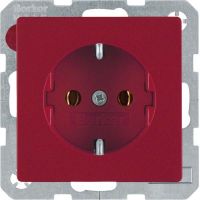 SCHUKO-Steckdose 41436012 rot samt