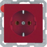 SCHUKO-Steckdose 47436012 rot samt
