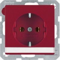 SCHUKO-Steckdose 47506002 rot samt