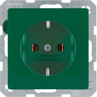 SCHUKO-Steckdose 47436013 grün samt