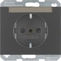 SCHUKO-Steckdose 47387006 anthrazit matt lackiert