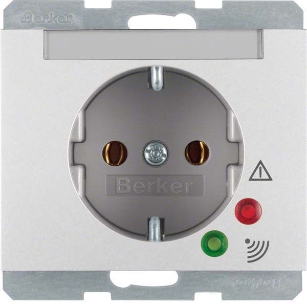 SCHUKO-Steckdose 41527103 alu matt lackiert SCHUKO-Steckdose 41527103 alu matt lackiert