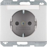 SCHUKO-Steckdose 47387003 alu matt lackiert