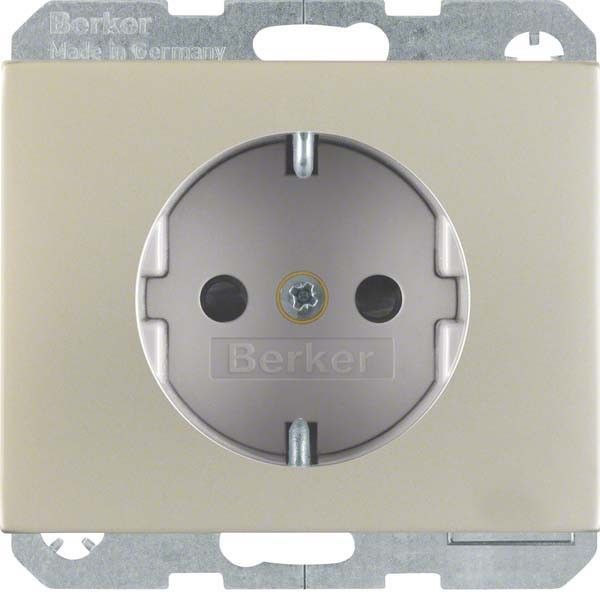 SCHUKO-Steckdose 41357004 edelstahl mattiert SCHUKO-Steckdose 41357004 edelstahl mattiert