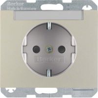 SCHUKO-Steckdose 47387004 edelstahl matt lackiert