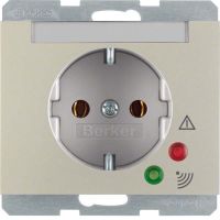 SCHUKO-Steckdose 41527104 edelstahl matt lackiert