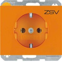 SCHUKO-Steckdose 47157114 orange glänzend Aufdruck ZSV