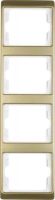 Rahmen 4-fach 13440002 gold matt alu eloxiert