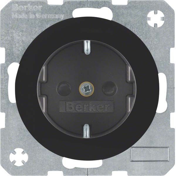 SCHUKO-Steckdose 47232045 schwarz glänzend SCHUKO-Steckdose 47232045 schwarz glänzend