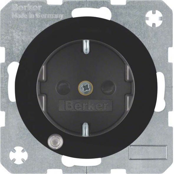 SCHUKO-Steckdose 41102045 schwarz glänzend SCHUKO-Steckdose 41102045 schwarz glänzend