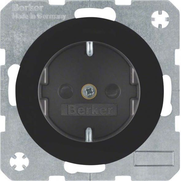 SCHUKO-Steckdose 47232045 schwarz glänzend SCHUKO-Steckdose 47232045 schwarz glänzend