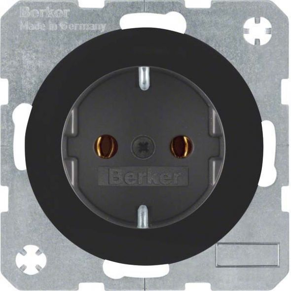 SCHUKO-Steckdose 47432045 schwarz glänzend SCHUKO-Steckdose 47432045 schwarz glänzend