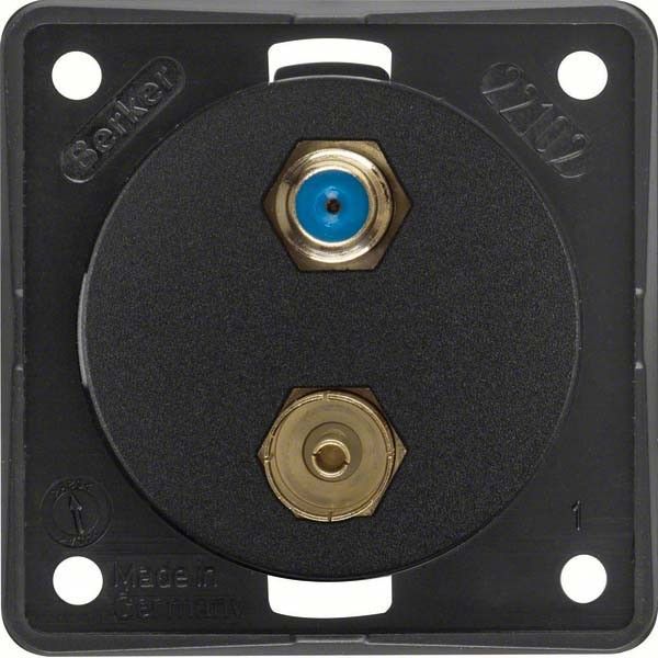 Antennen Verbinderdose 9456005 schwarz matt Antennen Verbinderdose 9456005 schwarz matt