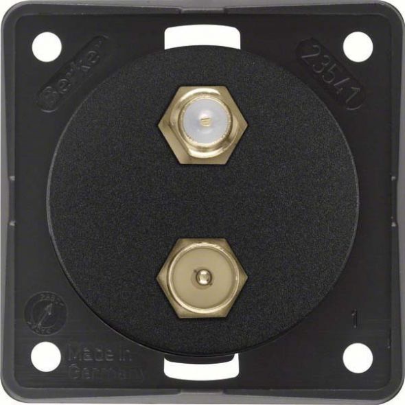 Antennen Verbinderdose 845632503 schwarz matt Antennen Verbinderdose 845632503 schwarz matt
