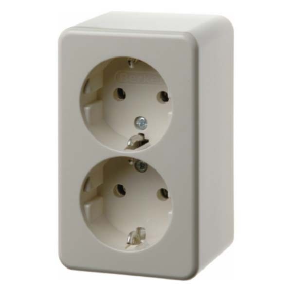 SCHUKO-Doppelsteckdose 472140 weiß glänzend SCHUKO-Doppelsteckdose 472140 weiß glänzend