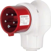 CEE-Winkelstecker 578001 grau-rot