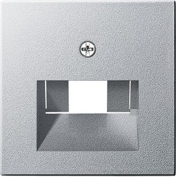 System 55 Abdeckung 027026 f. Netzwerk-Anschlussdose aluminium