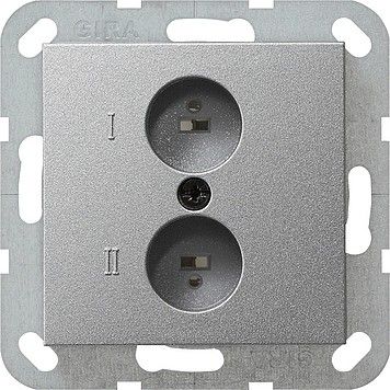 System 55 Lautsprecher-Steckdose 040226 aluminium System 55 Lautsprecher-Steckdose 040226 aluminium