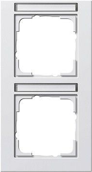System 55 E2 2-fach Rahmen reinweiß seidenmatt 110222 System 55 E2 2-fach Rahmen reinweiß seidenmatt 110222
