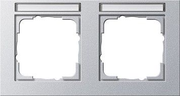 System 55 E2 2-fach Rahmen aluminium 109225 System 55 E2 2-fach Rahmen aluminium 109225