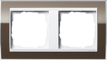 System 55 Event Klar 2-fach Rahmen braun 0212763 System 55 Event Klar 2-fach Rahmen braun 0212763