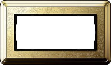System 55 ClassiX Art 2-fach Rahmen messing o.M.1002671 System 55 ClassiX Art 2-fach Rahmen messing o.M.1002671