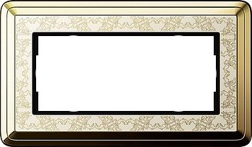 System 55 ClassiX Art 2-fach Rahmen messing o.M.1002673 System 55 ClassiX Art 2-fach Rahmen messing o.M.1002673