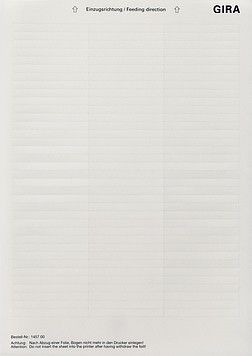 Beschriftungsbogen f. System 55 62,8x6,8mm 145700 Beschriftungsbogen f. System 55 62,8x6,8mm 145700