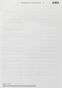 Beschriftungsbogen f. System 55 60,7x11,8mm 145000 Beschriftungsbogen f. System 55 60,7x11,8mm 145000