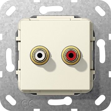 Cinch Audio Lötanschluss 563201 cremeweiß glänzend