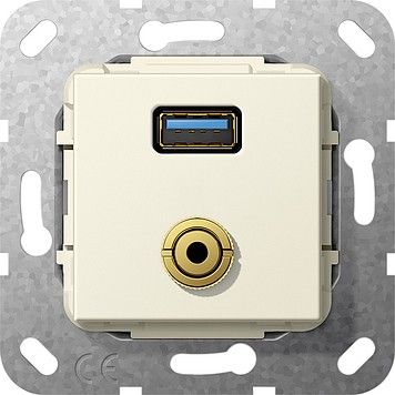 UP Tragring USB A Klinke 568701 cremeweiß glänzend