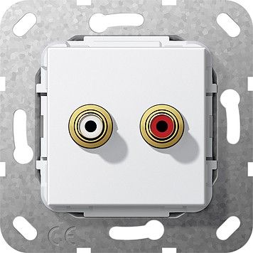 Cinch Audio Lötanschluss 563203 reinweiß glänzend
