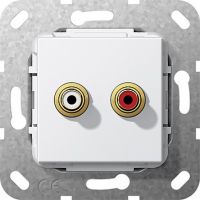Cinch Audio Lötanschluss 563203 reinweiß glänzend