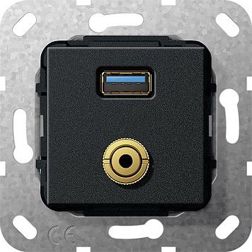 UP Tragring USB A Klinke 568710 schwarz matt