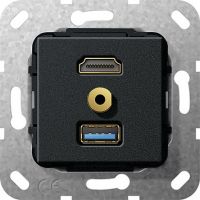 UP Tragring HDMI und USB A 568110 schwarz matt