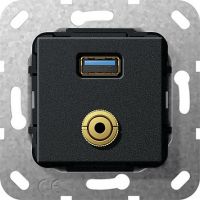 UP Tragring USB A Klinke 568610 schwarz matt