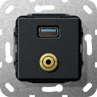 UP Tragring USB A Klinke 568710 schwarz matt