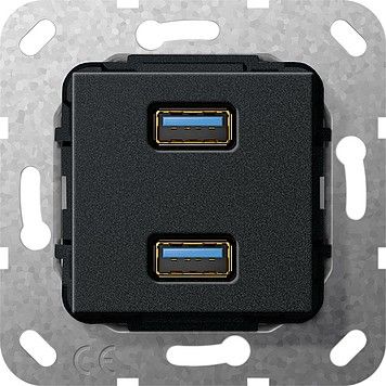 USB 3.0 A 2fach sw matt 568410 USB 3.0 A 2fach sw matt 568410