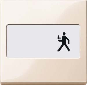 Wippe weiß glänzend mit Schriftfeld 432344